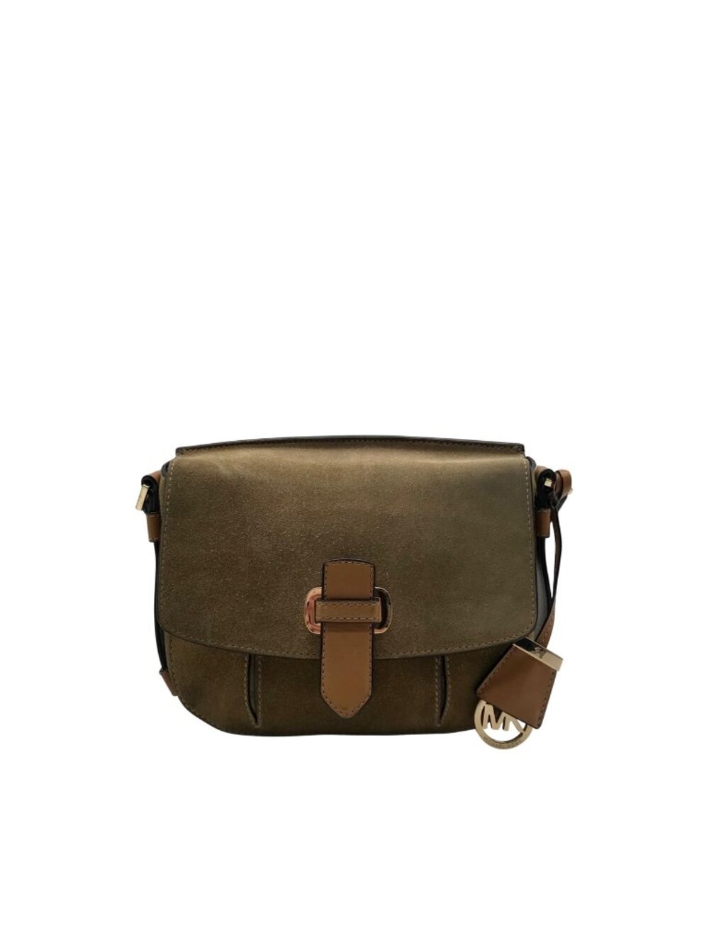 Michael Kors Brown Romy Medium Suede Messenger Bag